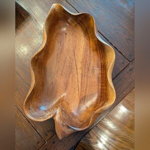 Leaf-Shaped Koa Wood Bowl